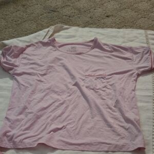 Girls Pink Shirt With Pocket On Front